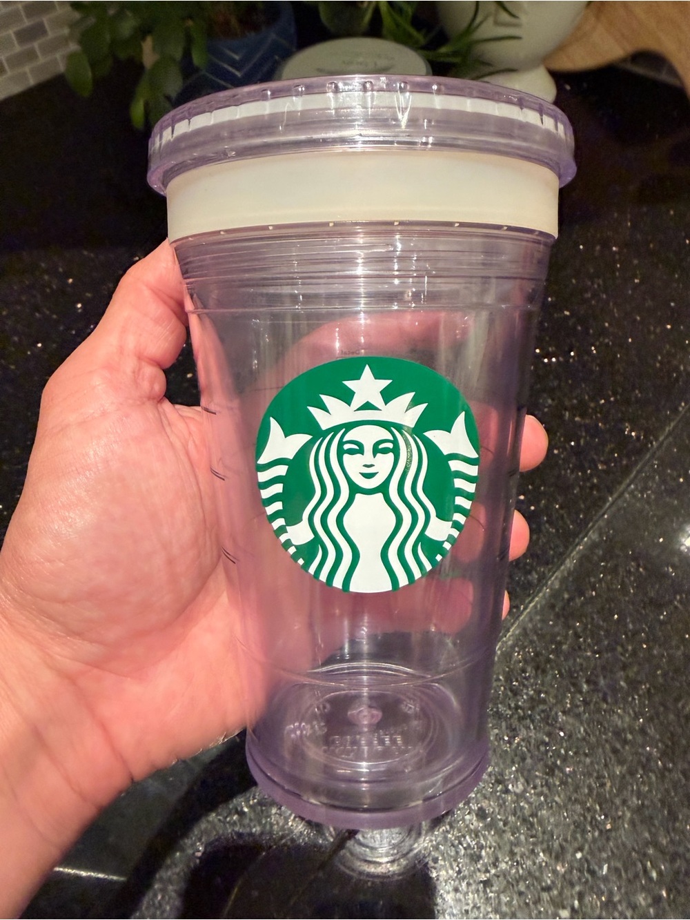 Starbucks Grande Double Walled Cold Cup 16 oz Reusable Clear Acrylic